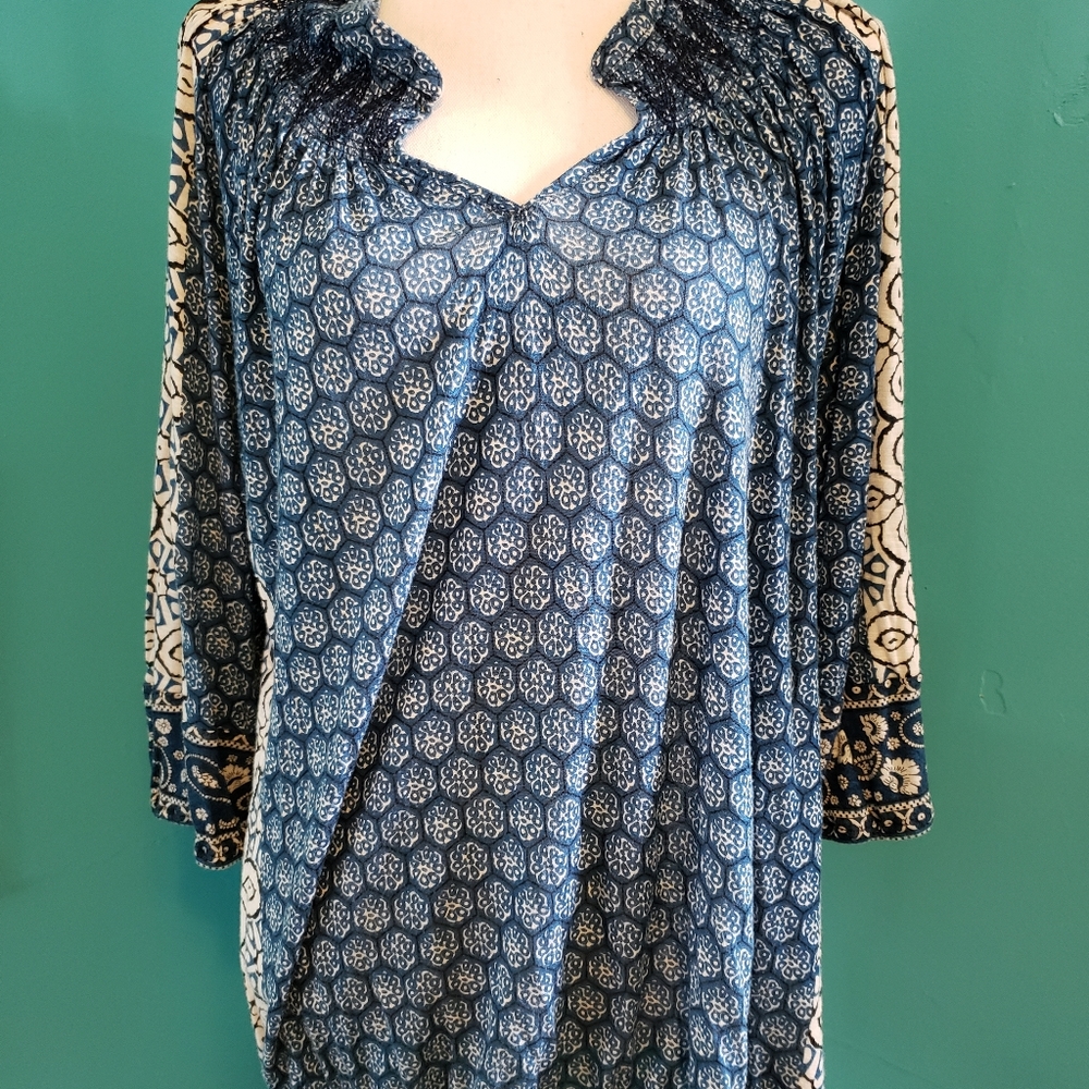2X Lucky Brand boho shirt
